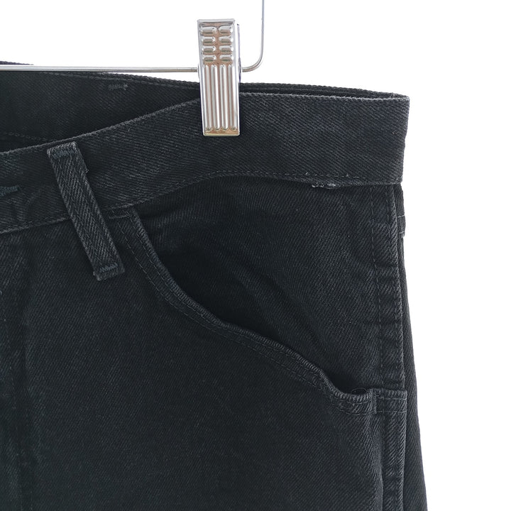 Rustler Black Denim Straight Denim Pants for Men, W34 equivalent cotton black type Vintage Second Hand