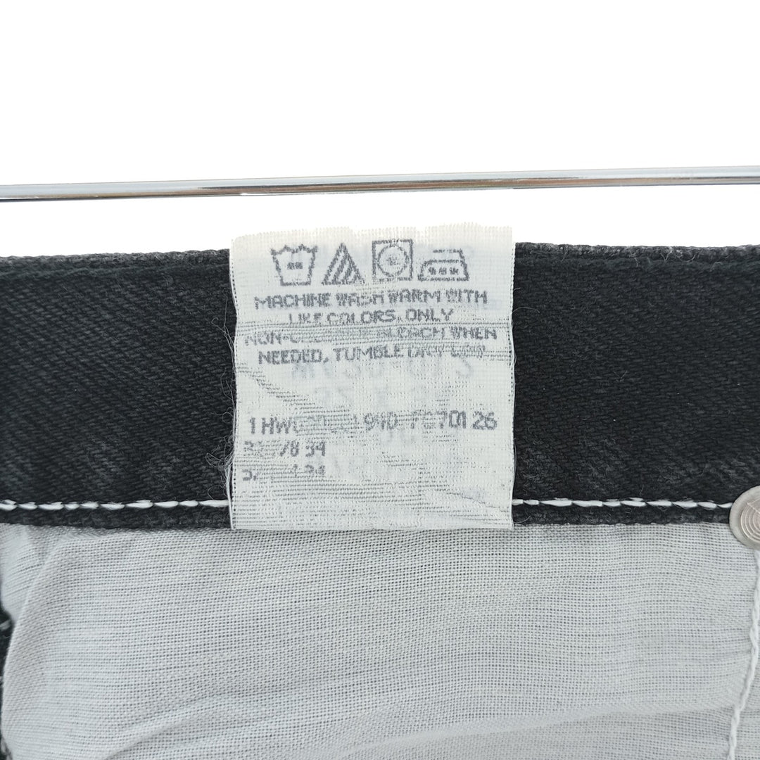 Wrangler Black Denim Straight Denim Pants Made in USA Men's W31 equivalent unclear black type Vintage Second Hand