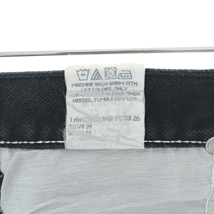 Wrangler Black Denim Straight Denim Pants Made in USA Men's W31 equivalent unclear black type Vintage Second Hand