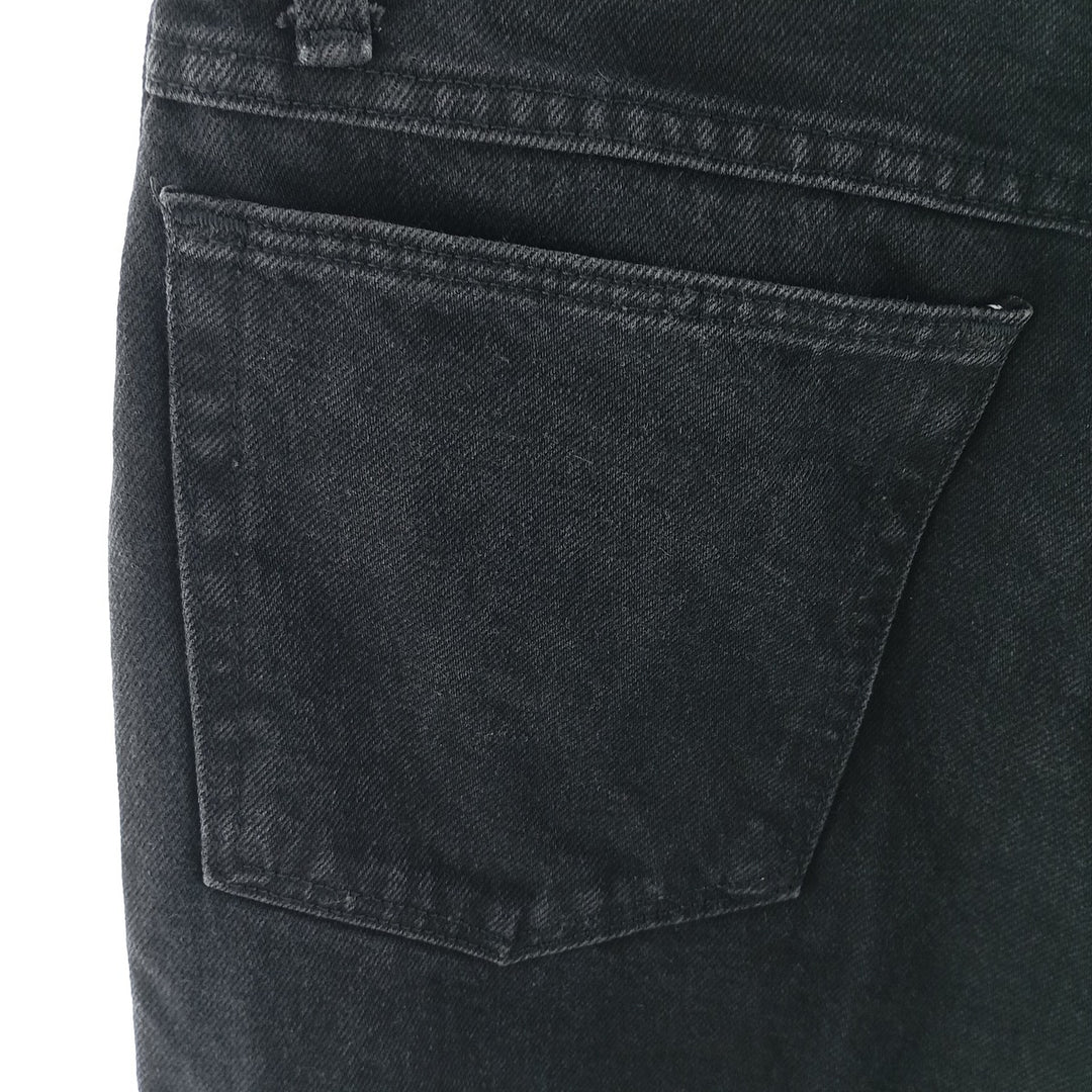Wrangler Black Denim Straight Denim Pants Made in USA Men's W31 equivalent unclear black type Vintage Second Hand