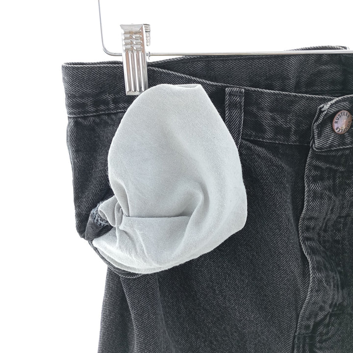 Rustler Black Denim Straight Denim Pants for Men, W30 equivalent cotton black type Vintage Second Hand