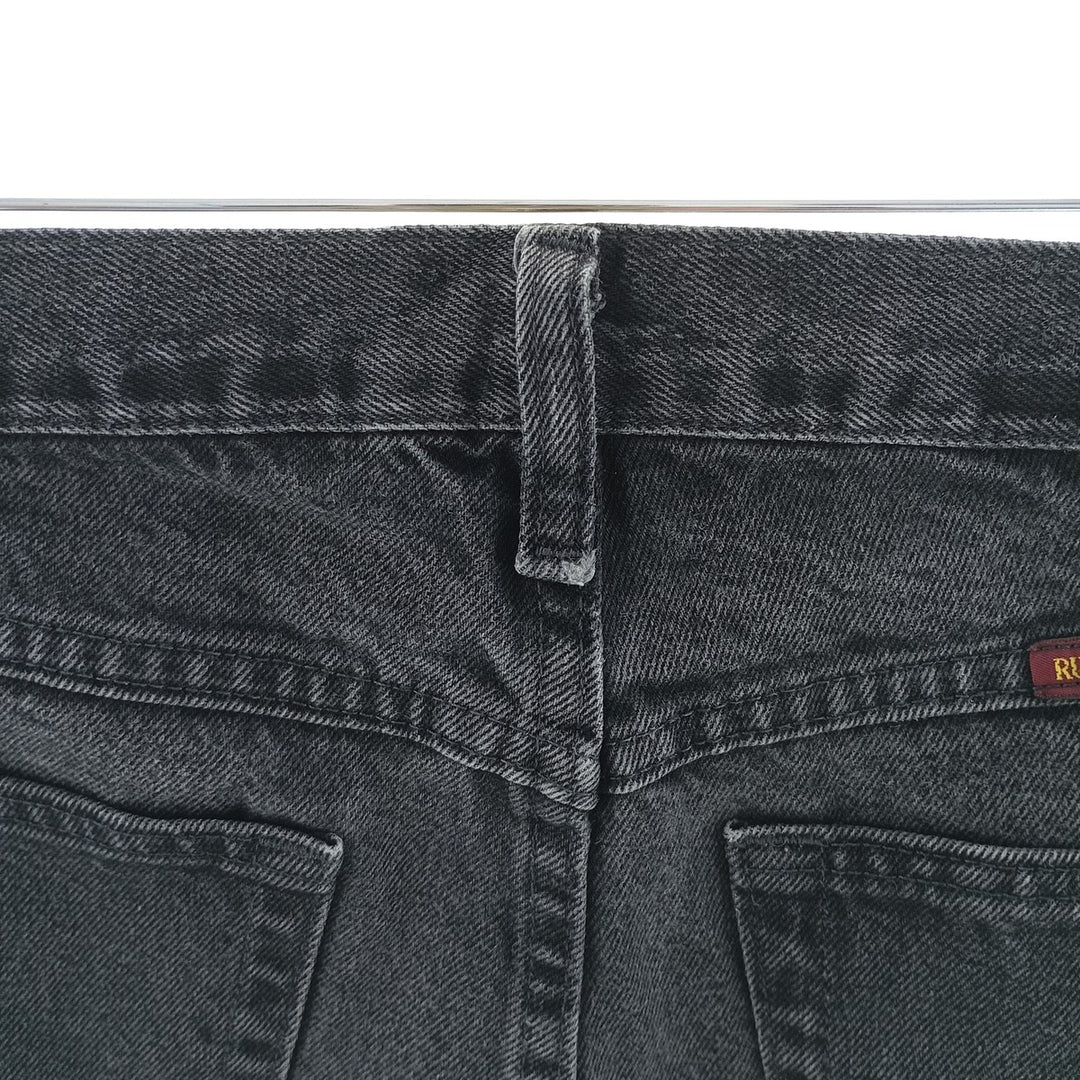 Rustler Black Denim Straight Denim Pants for Men, W30 equivalent cotton black type Vintage Second Hand