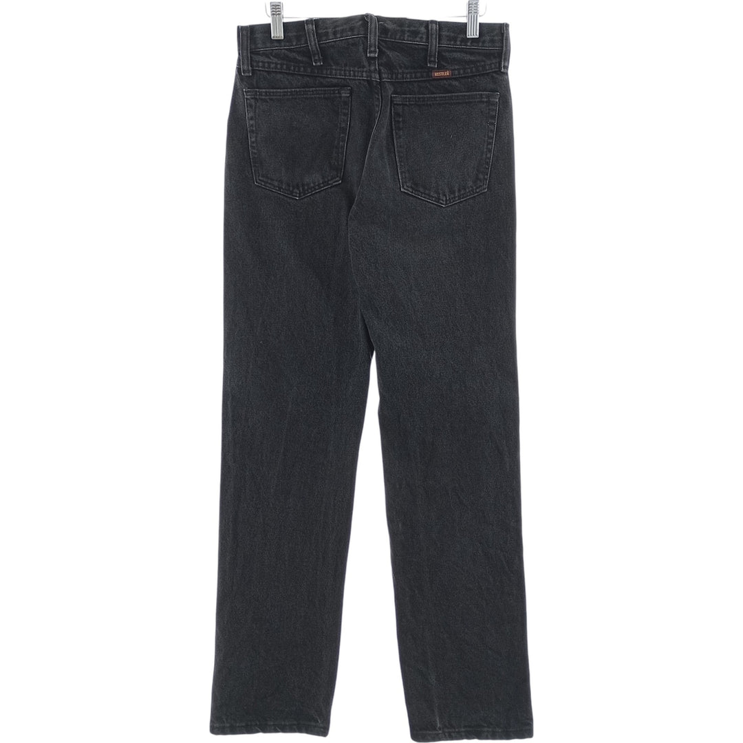 Rustler Black Denim Straight Denim Pants for Men, W30 equivalent cotton black type Vintage Second Hand