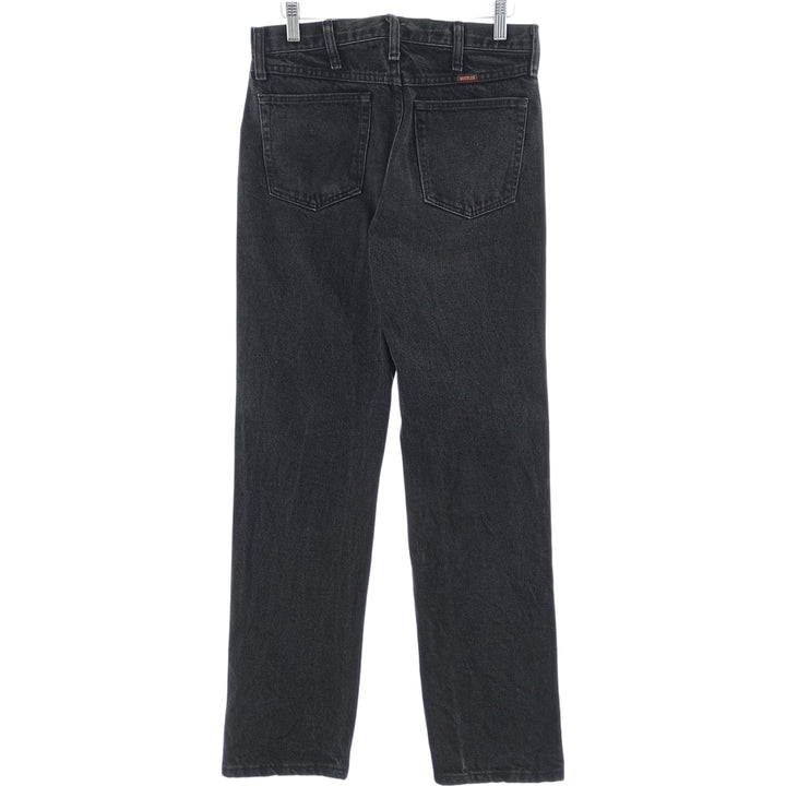 Rustler Black Denim Straight Denim Pants for Men, W30 equivalent cotton black type Vintage Second Hand
