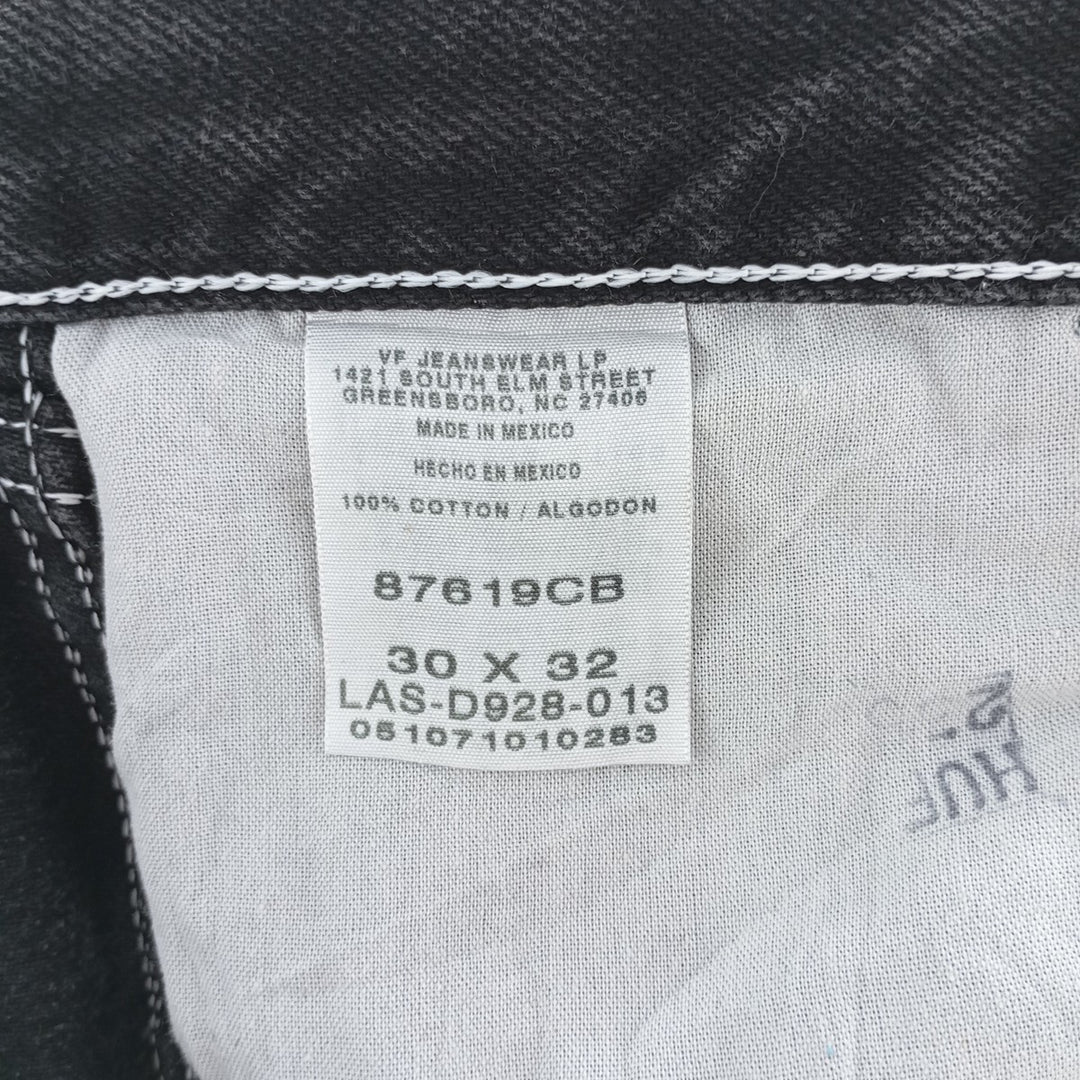 Rustler Black Denim Straight Denim Pants for Men, W30 equivalent cotton black type Vintage Second Hand