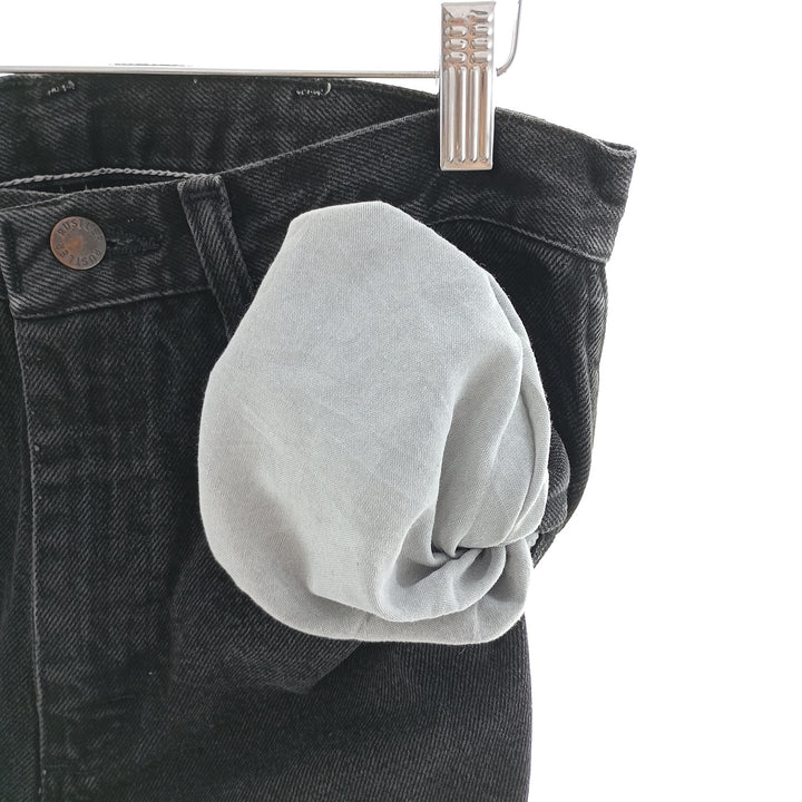 Rustler Black Denim Straight Denim Pants for Men, W30 equivalent cotton black type Vintage Second Hand