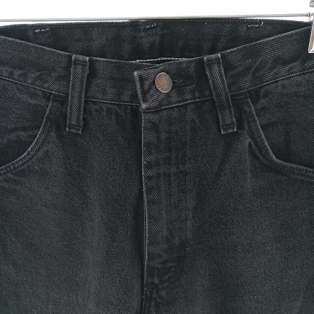 Rustler Black Denim Straight Denim Pants for Men, W30 equivalent cotton black type Vintage Second Hand