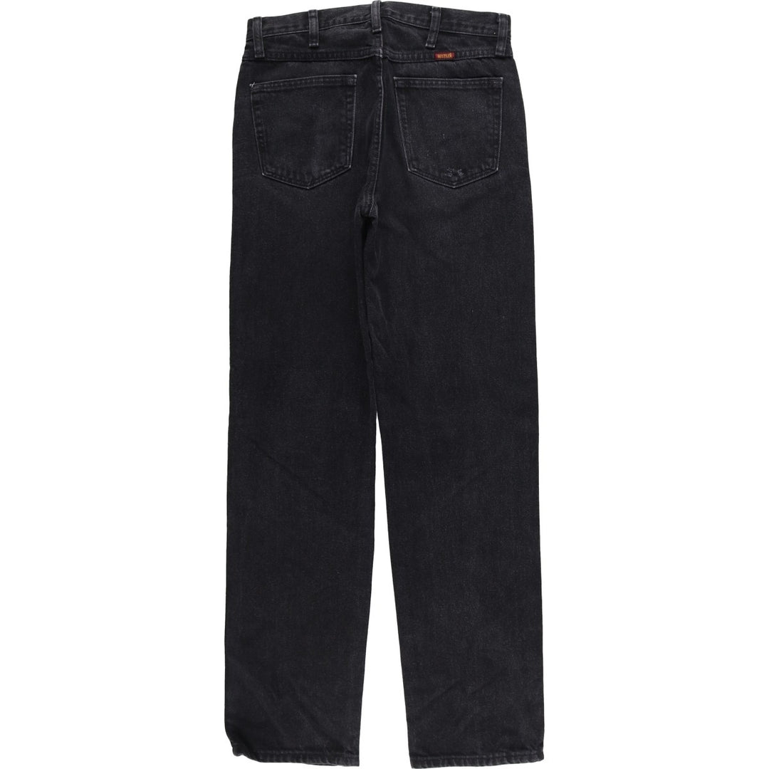 Rustler Black Denim Straight Denim Pants for Men, W30 equivalent cotton black type Vintage Second Hand