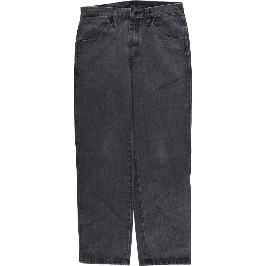 Rustler Black Denim Straight Denim Pants for Men, W30 equivalent cotton black type Vintage Second Hand