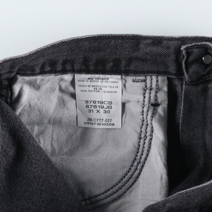 Rustler Black Denim Straight Denim Pants for Men, W30 equivalent cotton black type Vintage Second Hand