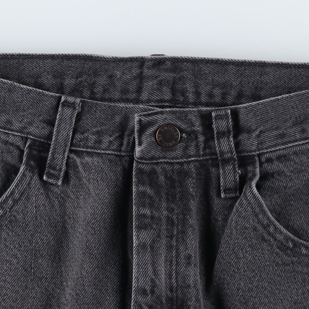 Rustler Black Denim Straight Denim Pants for Men, W30 equivalent cotton black type Vintage Second Hand