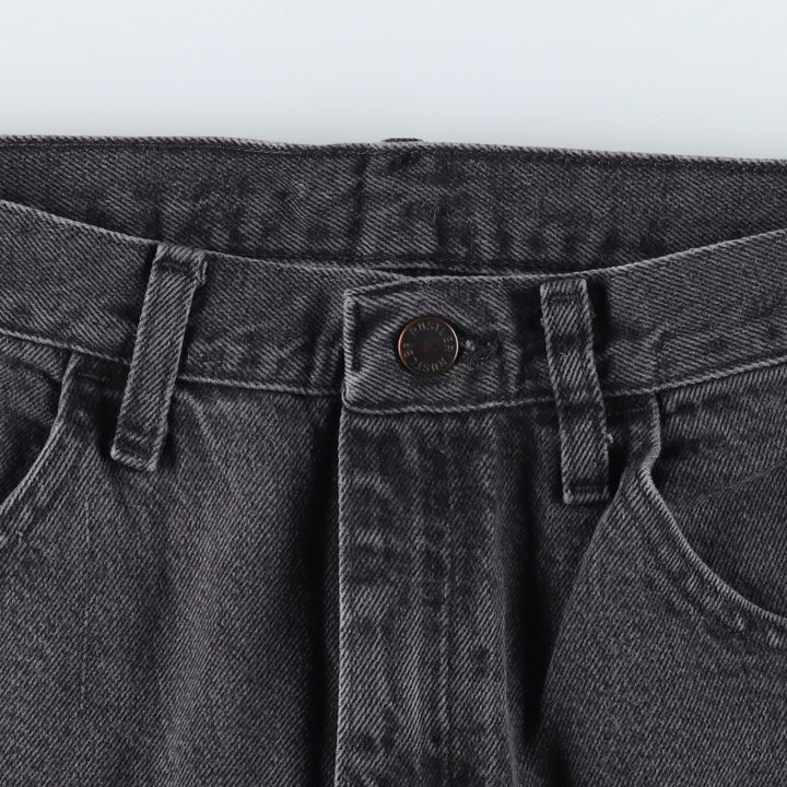 Rustler Black Denim Straight Denim Pants for Men, W30 equivalent cotton black type Vintage Second Hand