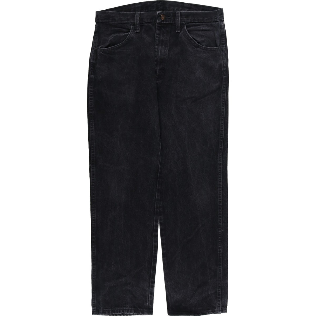Rustler Black Denim Straight Denim Pants for Men, W33 equivalent cotton black type Vintage Second Hand
