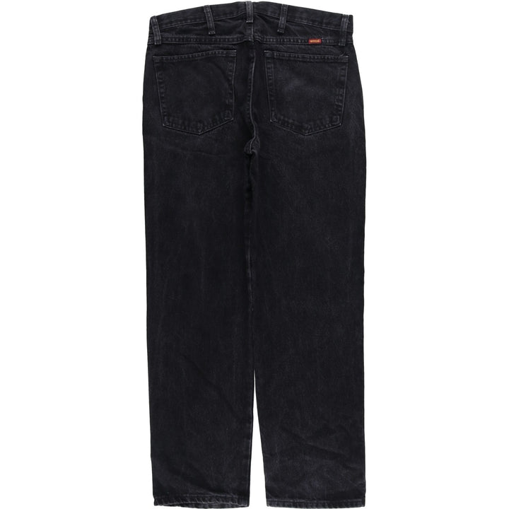 Rustler Black Denim Straight Denim Pants for Men, W33 equivalent cotton black type Vintage Second Hand