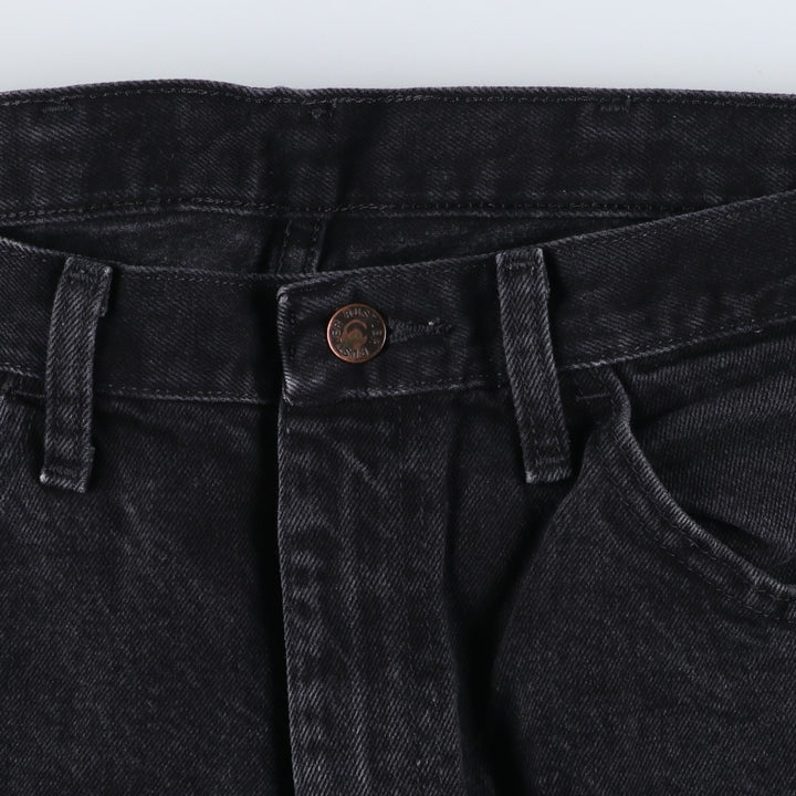 Rustler Black Denim Straight Denim Pants for Men, W33 equivalent cotton black type Vintage Second Hand