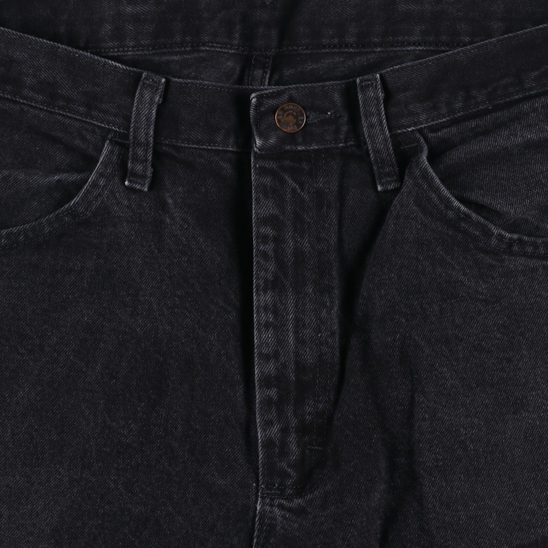 Rustler Black Denim Straight Denim Pants for Men, W33 equivalent cotton black type Vintage Second Hand