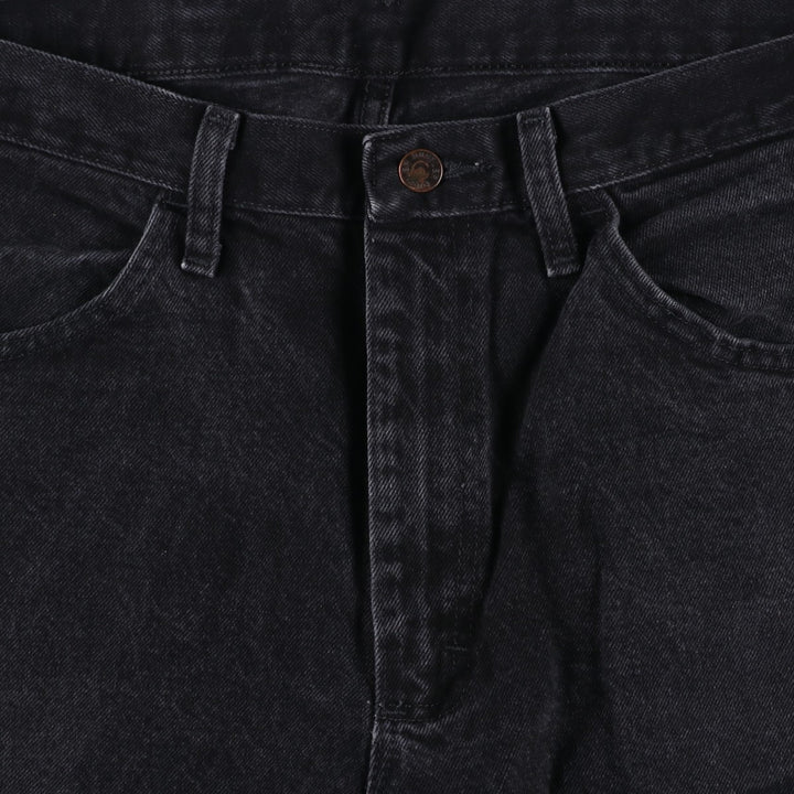 Rustler Black Denim Straight Denim Pants for Men, W33 equivalent cotton black type Vintage Second Hand