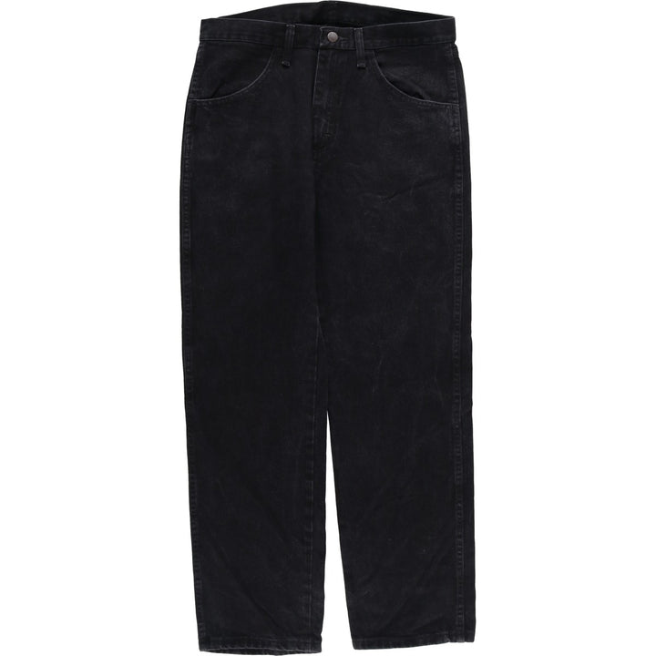 Rustler Black Denim Straight Denim Pants for Men, W34 equivalent cotton black type Vintage Second Hand