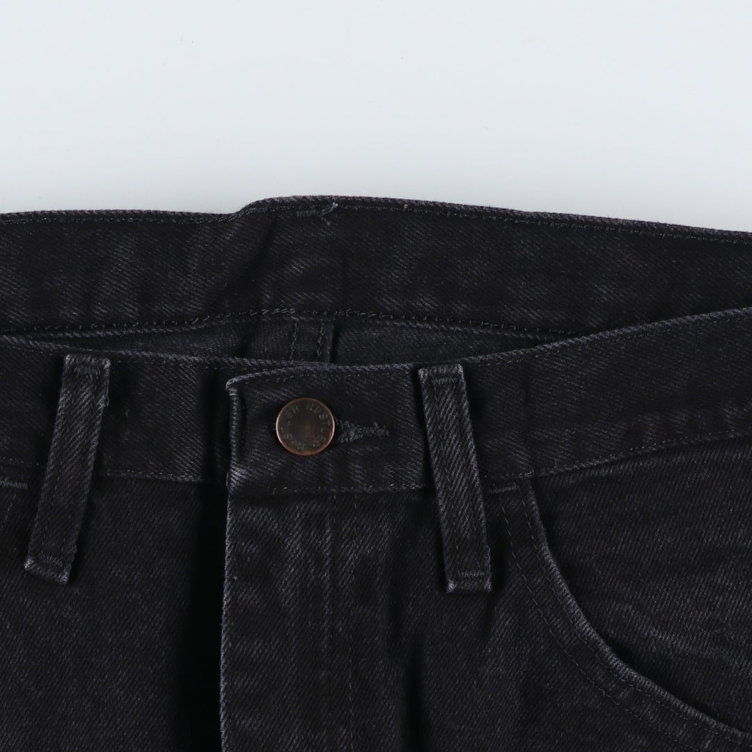 Rustler Black Denim Straight Denim Pants for Men, W34 equivalent cotton black type Vintage Second Hand