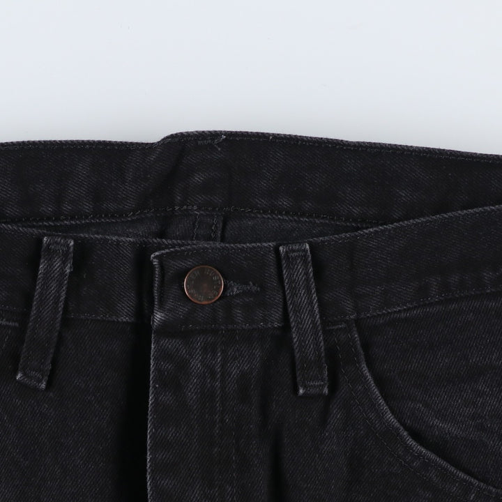 Rustler Black Denim Straight Denim Pants for Men, W34 equivalent cotton black type Vintage Second Hand