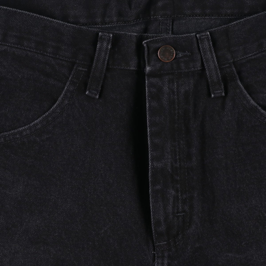 Rustler Black Denim Straight Denim Pants for Men, W34 equivalent cotton black type Vintage Second Hand