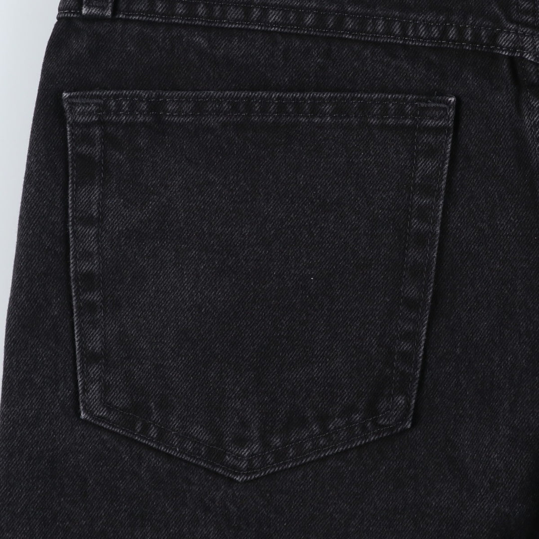 Rustler Black Denim Straight Denim Pants for Men, W34 equivalent cotton black type Vintage Second Hand