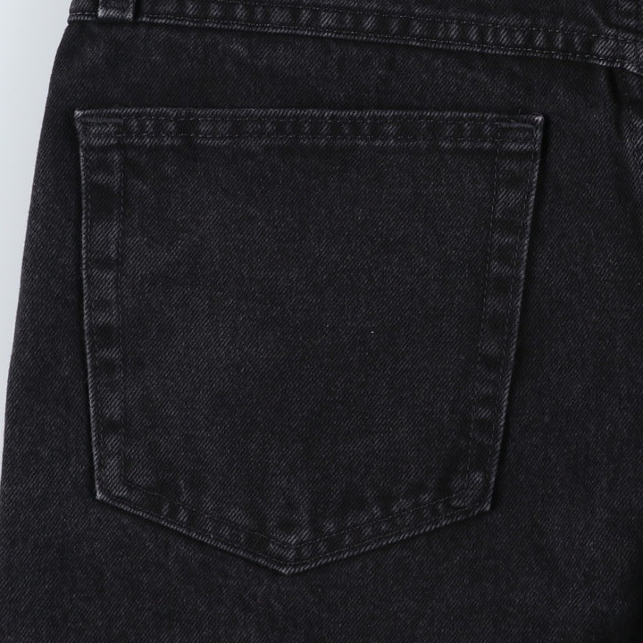 Rustler Black Denim Straight Denim Pants for Men, W34 equivalent cotton black type Vintage Second Hand