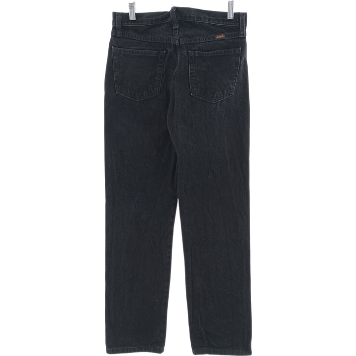 Rustler Black Denim Straight Denim Pants for Men, W30 equivalent cotton black type Vintage Second Hand