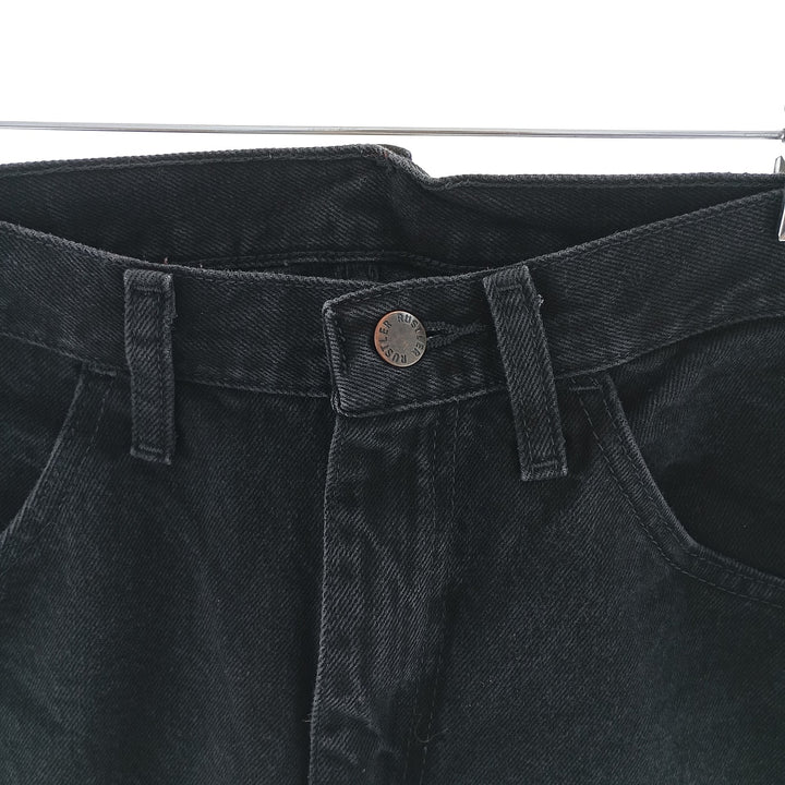 Rustler Black Denim Straight Denim Pants for Men, W30 equivalent cotton black type Vintage Second Hand