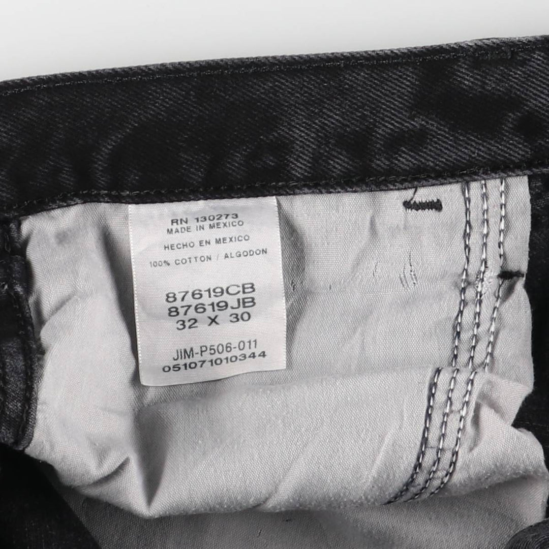 Rustler Black Denim Straight Denim Pants for Men, W33 equivalent cotton black type Vintage Second Hand