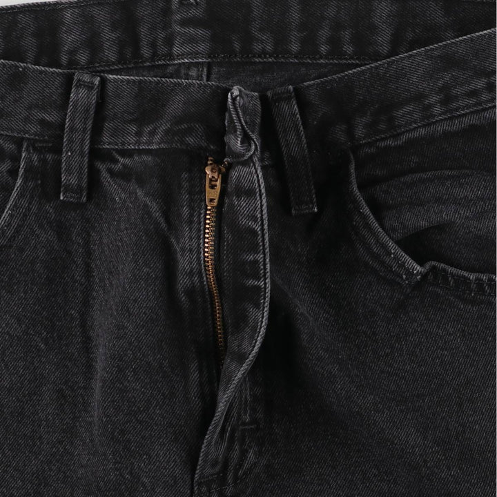 Rustler Black Denim Straight Denim Pants for Men, W33 equivalent cotton black type Vintage Second Hand