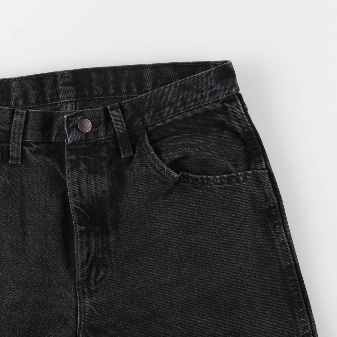 Rustler Black Denim Straight Denim Pants for Men, W33 equivalent cotton black type Vintage Second Hand