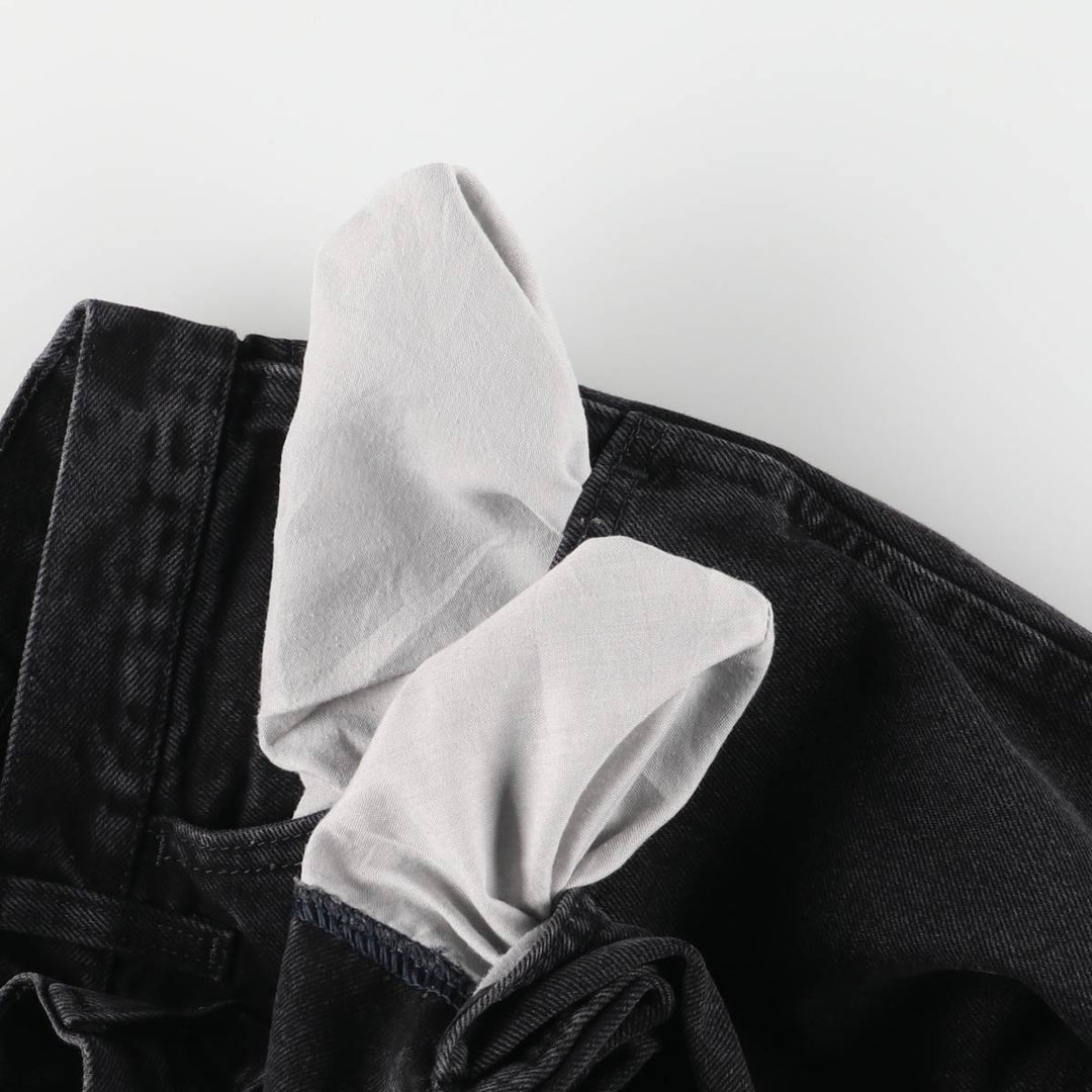 Rustler Black Denim Straight Denim Pants for Men, W33 equivalent cotton black type Vintage Second Hand