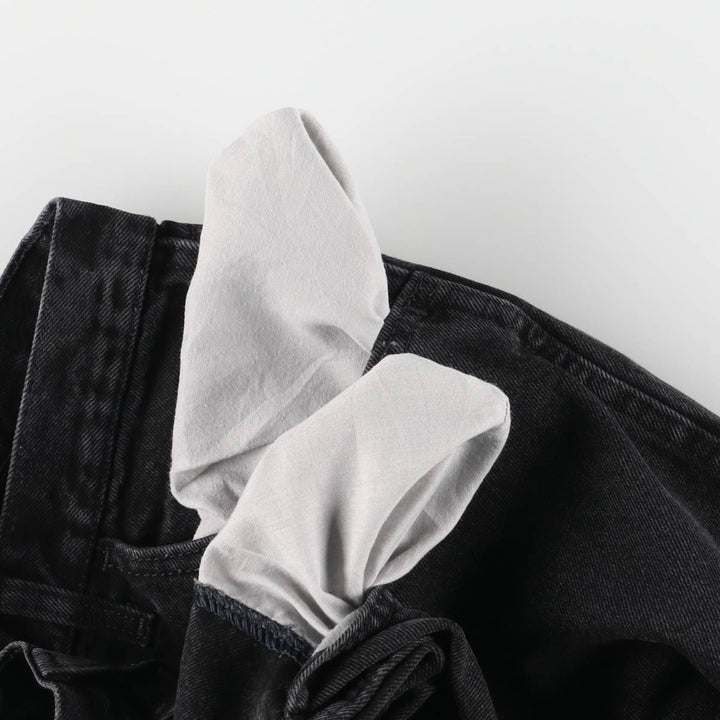 Rustler Black Denim Straight Denim Pants for Men, W33 equivalent cotton black type Vintage Second Hand