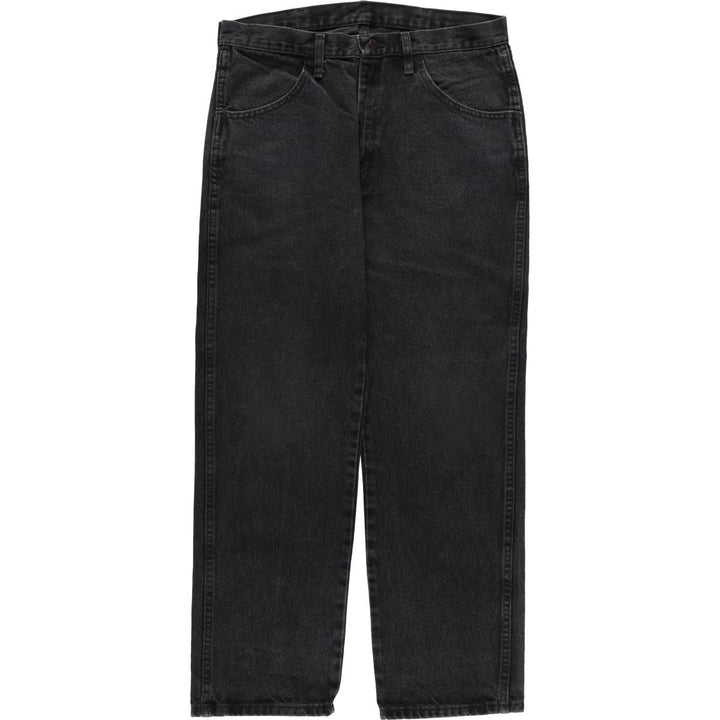 Rustler Black Denim Straight Denim Pants for Men, W34 equivalent cotton black type Vintage Second Hand