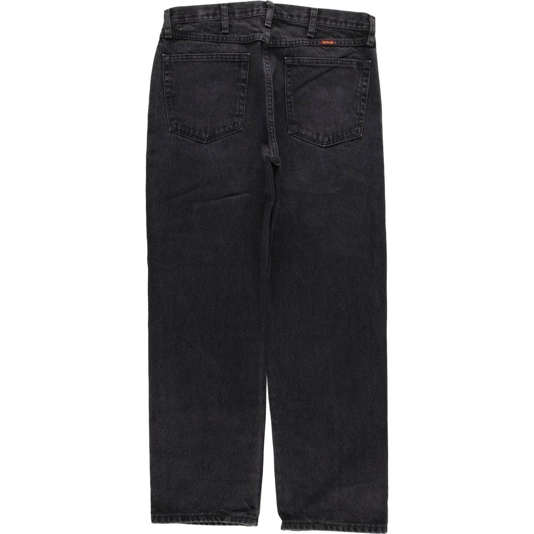 Rustler Black Denim Straight Denim Pants for Men, W34 equivalent cotton black type Vintage Second Hand
