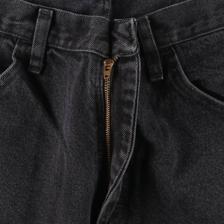 Rustler Black Denim Straight Denim Pants for Men, W34 equivalent cotton black type Vintage Second Hand