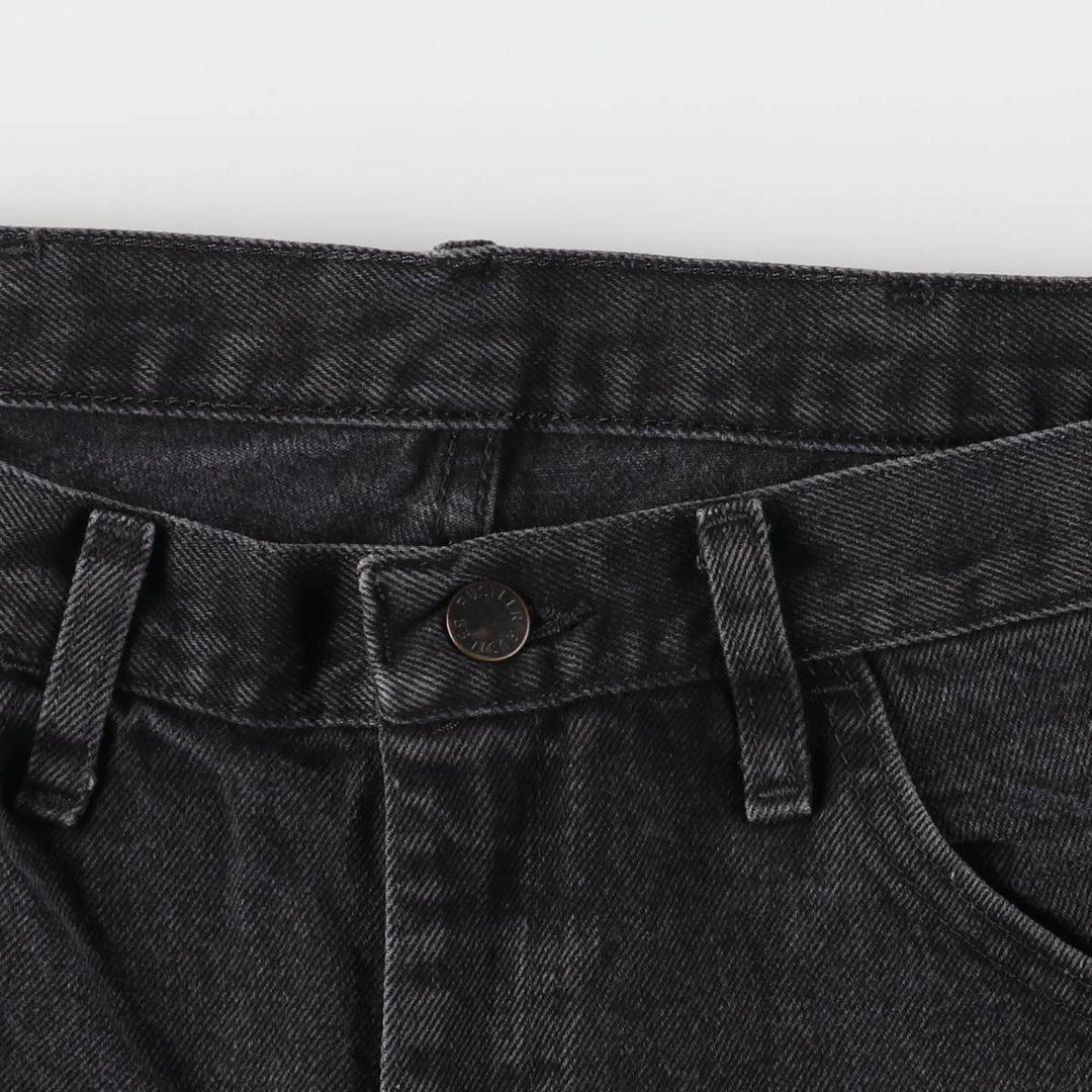 Rustler Black Denim Straight Denim Pants for Men, W34 equivalent cotton black type Vintage Second Hand