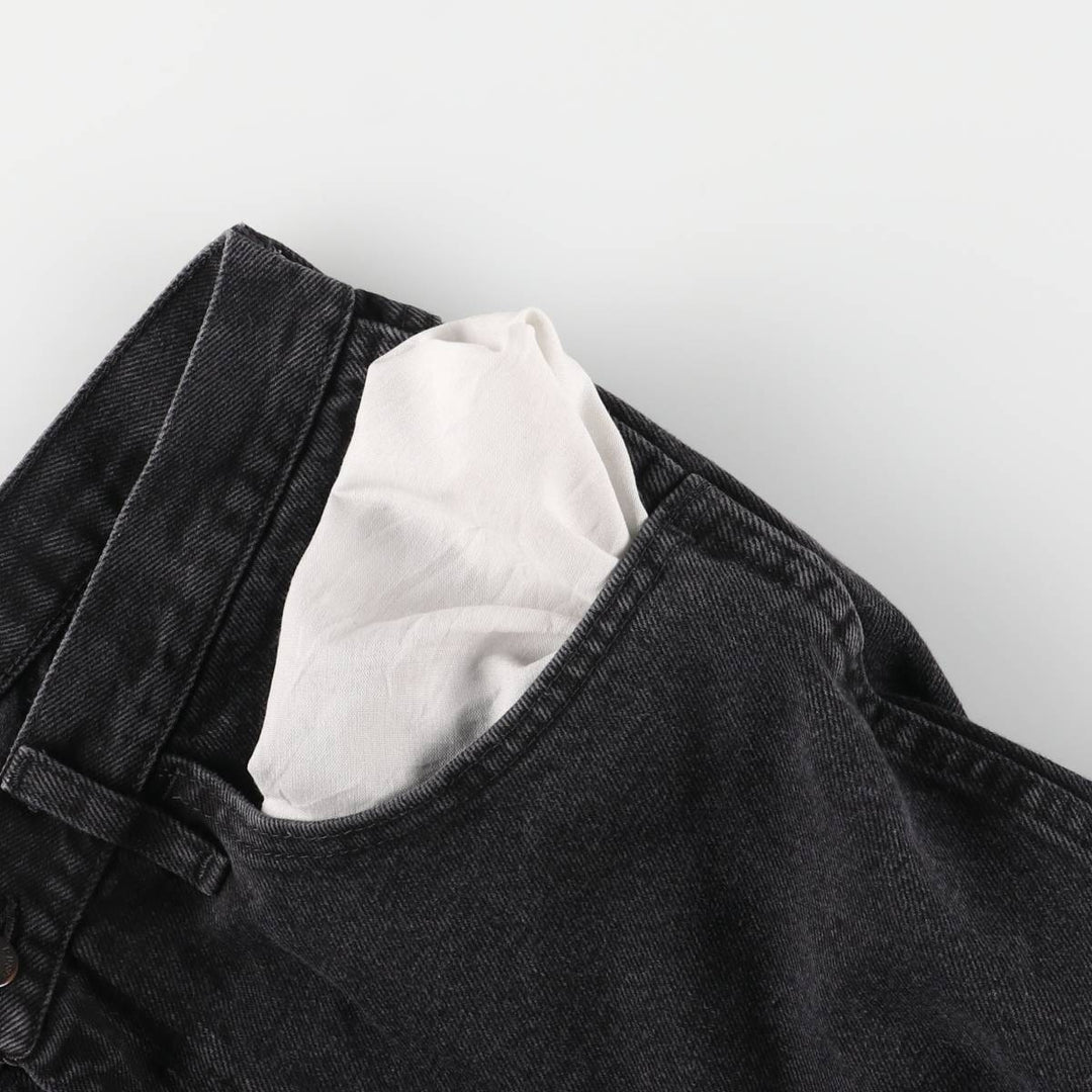 Rustler Black Denim Straight Denim Pants for Men, W34 equivalent cotton black type Vintage Second Hand
