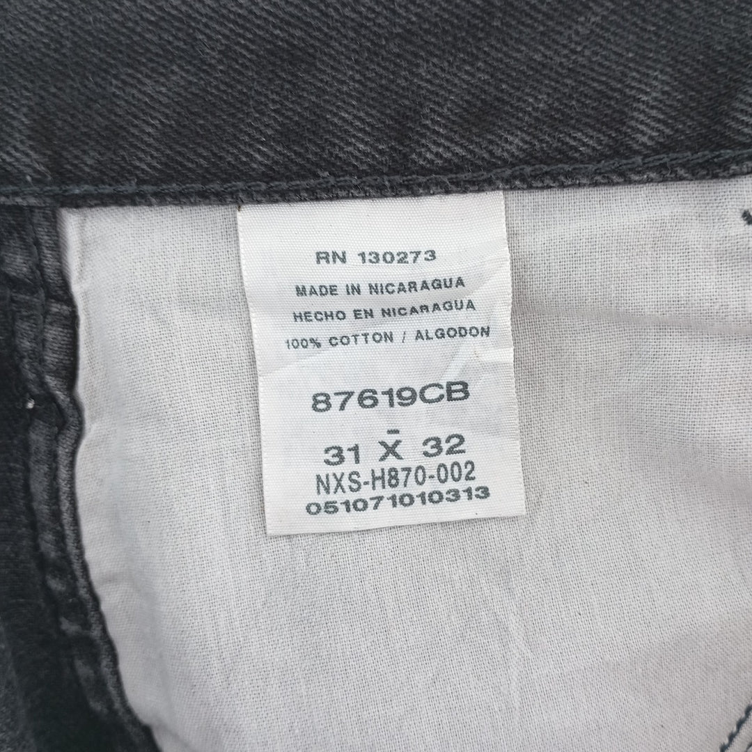 Rustler Black Denim Straight Denim Pants for Men, W30 equivalent cotton black type Vintage Second Hand