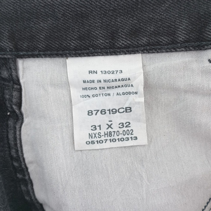 Rustler Black Denim Straight Denim Pants for Men, W30 equivalent cotton black type Vintage Second Hand