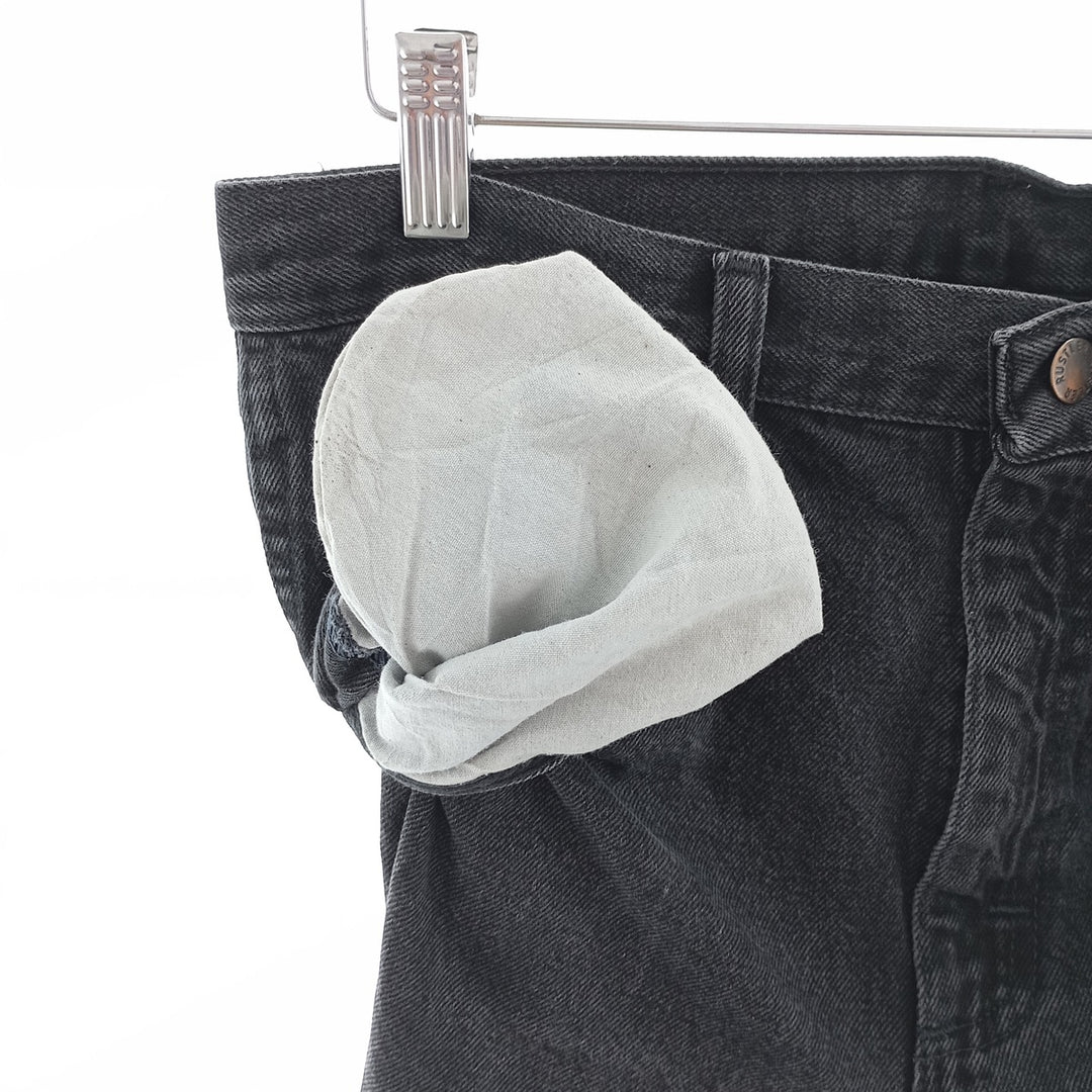 Rustler Black Denim Straight Denim Pants for Men, W30 equivalent cotton black type Vintage Second Hand