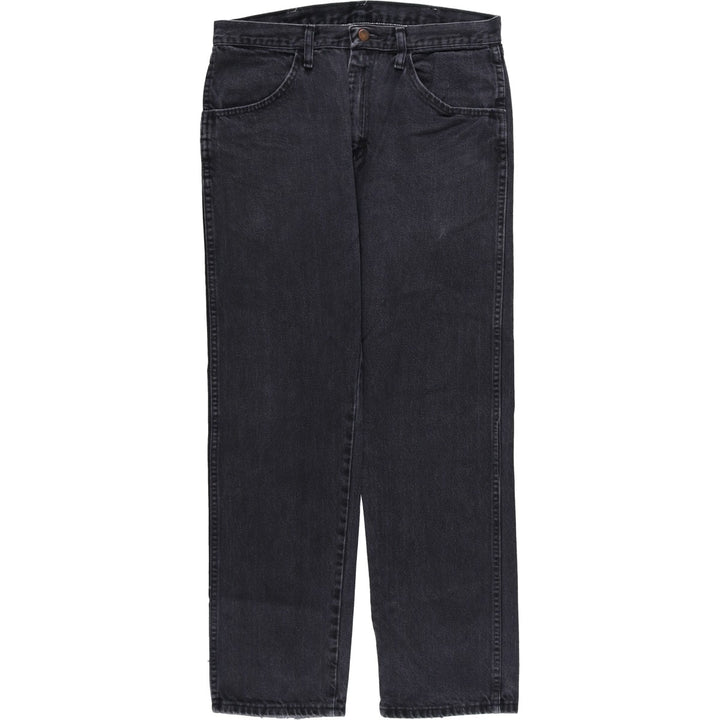 Rustler Black Denim Straight Denim Pants for Men, W33 equivalent cotton black type Vintage Second Hand