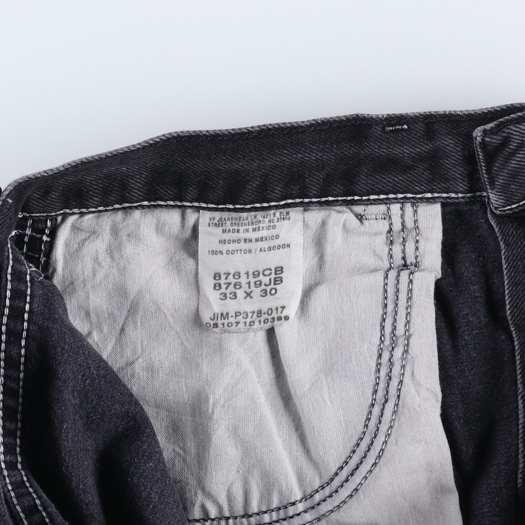 Rustler Black Denim Straight Denim Pants for Men, W33 equivalent cotton black type Vintage Second Hand