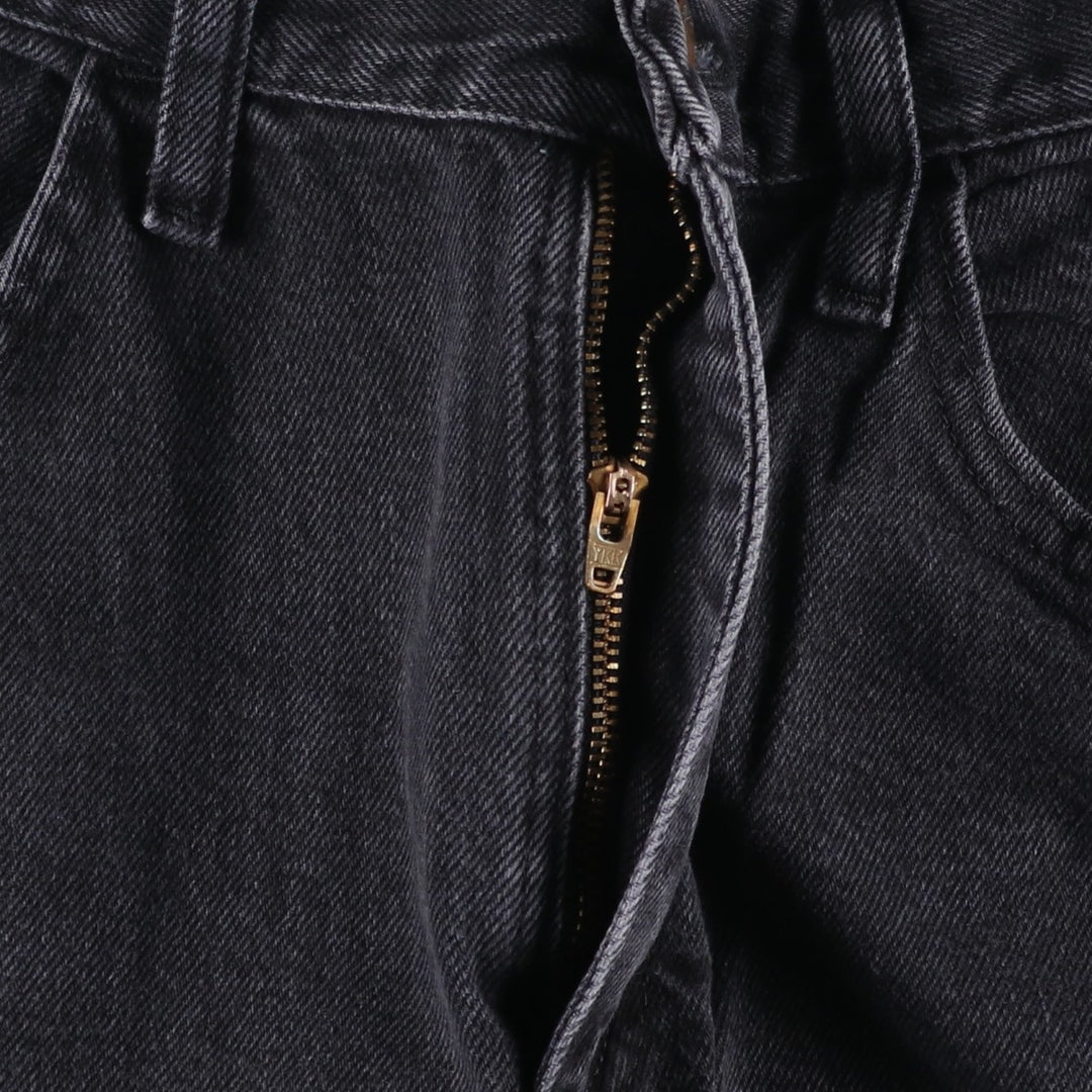 Rustler Black Denim Straight Denim Pants for Men, W33 equivalent cotton black type Vintage Second Hand