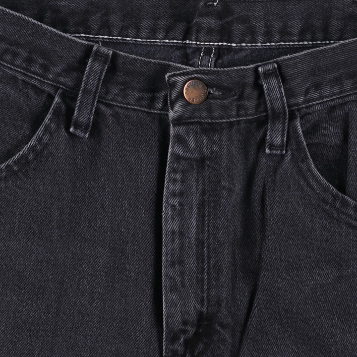 Rustler Black Denim Straight Denim Pants for Men, W33 equivalent cotton black type Vintage Second Hand