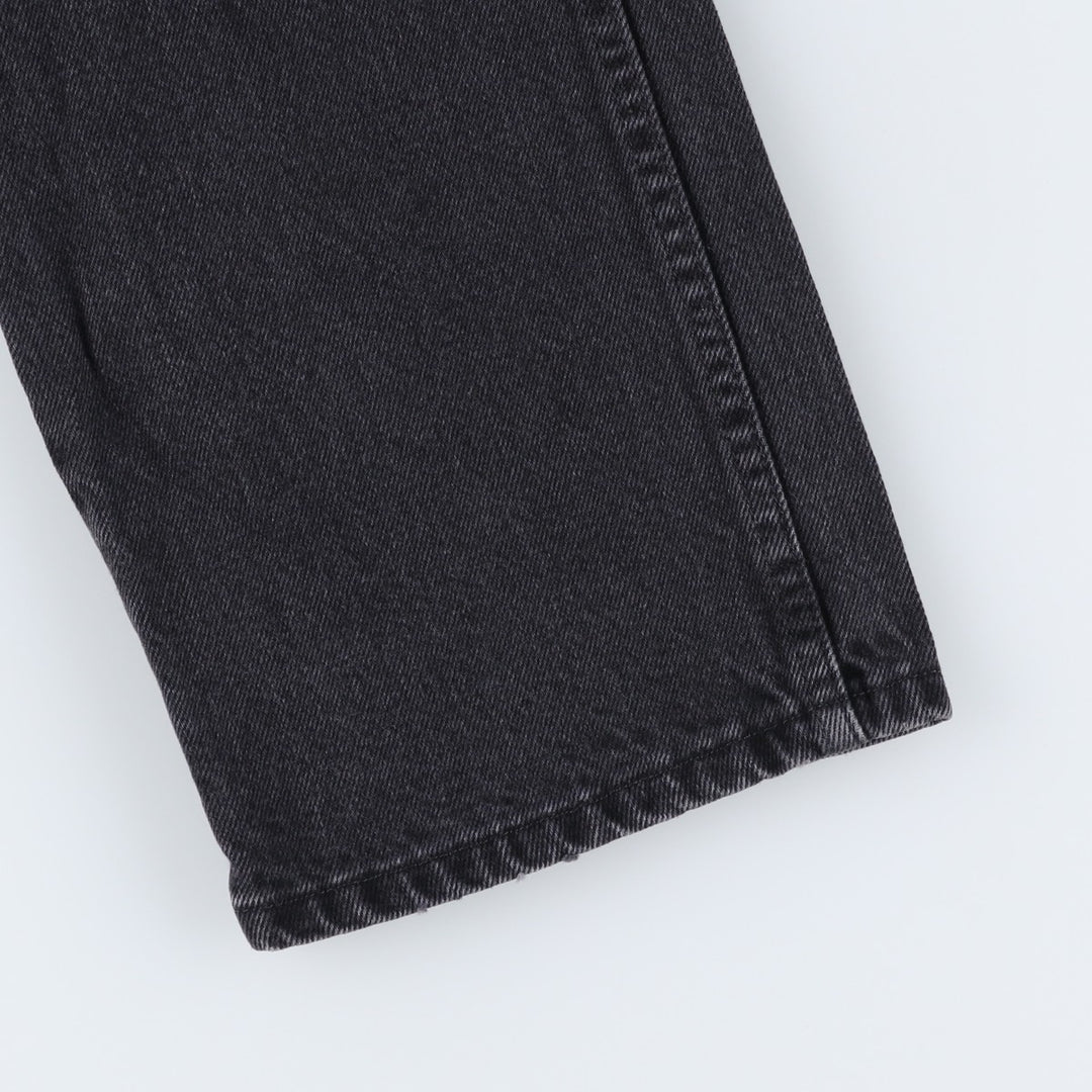 Rustler Black Denim Straight Denim Pants for Men, W33 equivalent cotton black type Vintage Second Hand