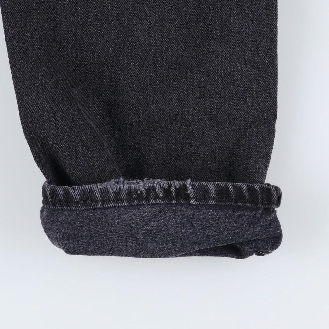 Rustler Black Denim Straight Denim Pants for Men, W33 equivalent cotton black type Vintage Second Hand