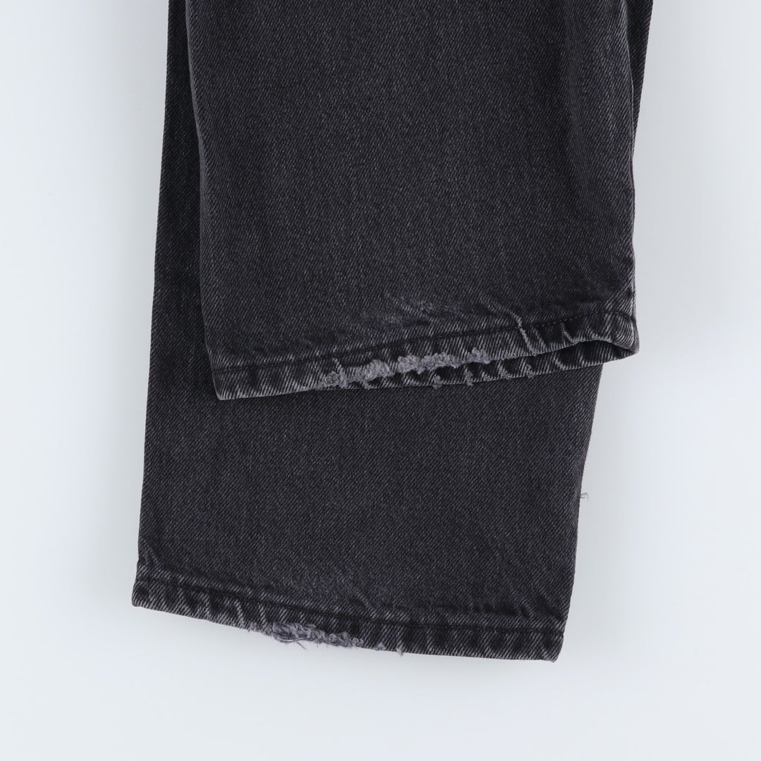 Rustler Black Denim Straight Denim Pants for Men, W33 equivalent cotton black type Vintage Second Hand
