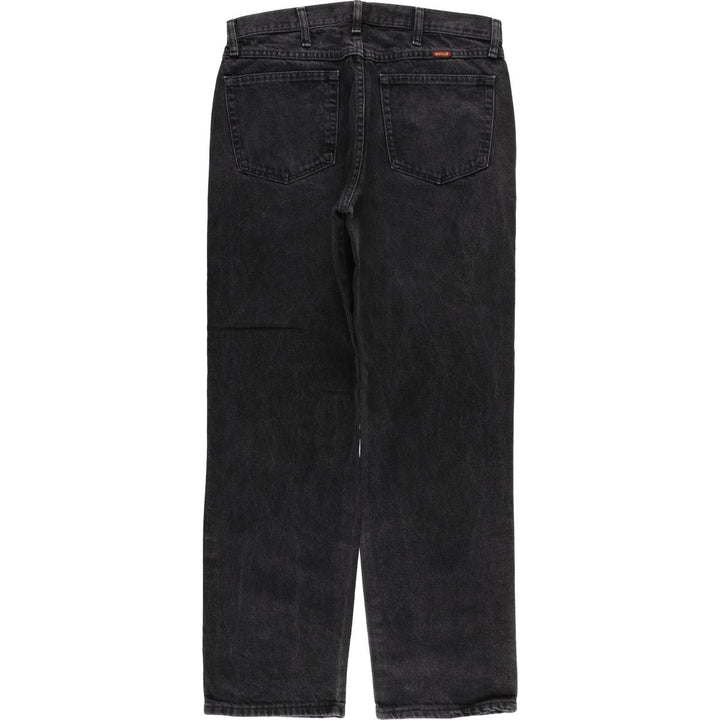 Rustler Black Denim Straight Denim Pants for Men, W34 equivalent cotton black type Vintage Second Hand